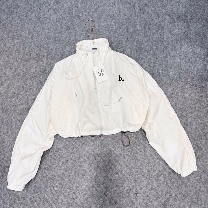 Áo Khoác Gió Nữ Croptop 2 Lớp Thêu Chữ B. Vải Gió Nhăn Cản Gió,Chống Tia Uv,Trẻ Trung,Năng Động - Ảnh 5