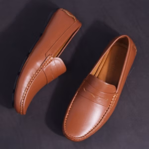 Giày Moca Nam Michilux Penny Moccasin Ciems Da Bò Thật - Màu Nâu Bò