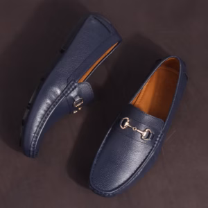 Giày Moca Nam Michilux Horse Bit Moccasin Ciehm Da Bò Thật - Màu Navy