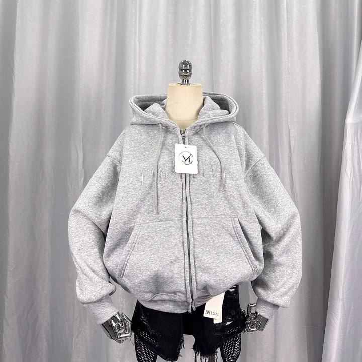 Áó Khoác Nỉ Nam Nữ Có Nón Form Rộng Thêu Posttive - Htm Fashion - Ảnh 6