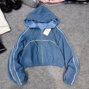 Áo Khoác Dù Nhăn Nữ 2 Lớp Form Lửng Phối Viền Có Dây Rút Tp56 - Phương Store