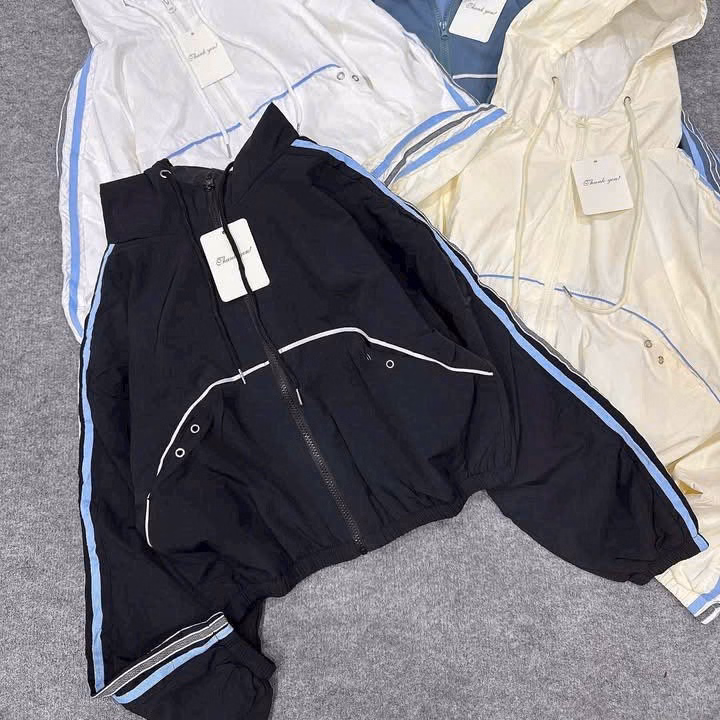 Áo Khoác Dù Nhăn 2 Lớp Nữ Form Lửng Phối Viền Tay Siêu Xinh Tp65 - Golden Dream - Ảnh 2