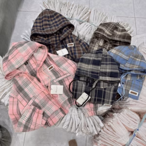 Áo Khoác Nữ Sọc Caro Có Túi Trong Croptop Tôn Dáng - Htm Fashion