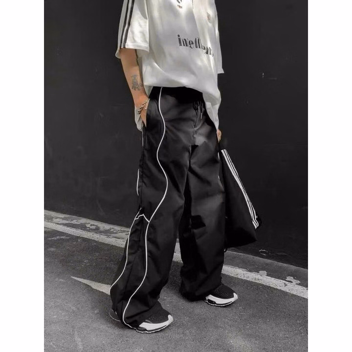 Quần Jegger Chạy Viền Phản Quang Dây Rút Lưng Cao Nam Nữ Unisex Ug62Cs-Nana House - Ảnh 2