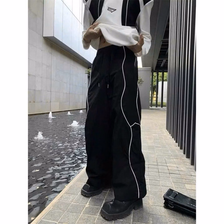 Quần Jegger Chạy Viền Phản Quang Dây Rút Lưng Cao Nam Nữ Unisex Ug62Cs-Nana House - Ảnh 3