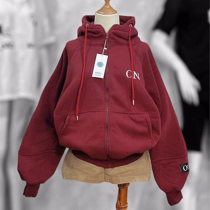 Áo Khoác Nỉ Unisex Nam Nữ Form Boxy Thêu Chữ On Có Túi Trong Tp390 - Golden Dream