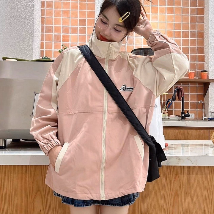 Áo Khoác Dù Mero Nam Nữ 2 Lớp Không Nón Họa Tiết Chữ Ở Ngực - Htm Fashion - Ảnh 6