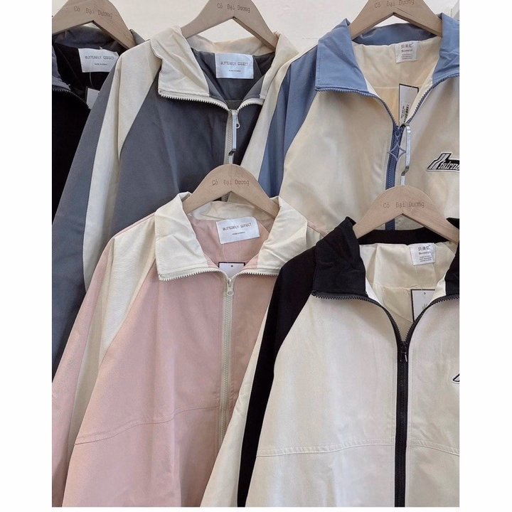 Áo Khoác Dù Mero Nam Nữ 2 Lớp Không Nón Họa Tiết Chữ Ở Ngực - Htm Fashion - Ảnh 5