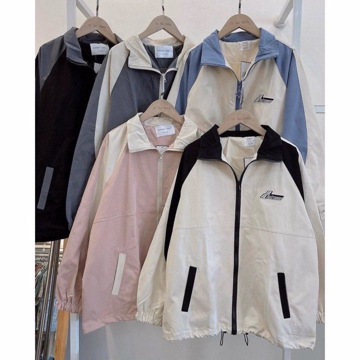 Áo Khoác Dù Mero Nam Nữ 2 Lớp Không Nón Họa Tiết Chữ Ở Ngực - Htm Fashion - Ảnh 4