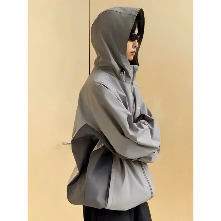 Áo Khoác Dù Nam Nữ Reocha Phối Dây Rút Form Rộng 2 Lớp Có Mũ Ug70Ji-Nana House - Ảnh 3