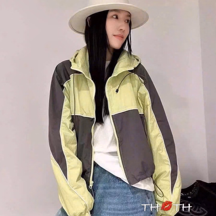 Áo Khoác Gió Nữ Dáng Craptop , Áo Khoác Dù Nhăn Nữ Đẹp 2 Lớp Dày Dặn Phối Màu Xinh Xắn Có Nón T850 - Ảnh 2