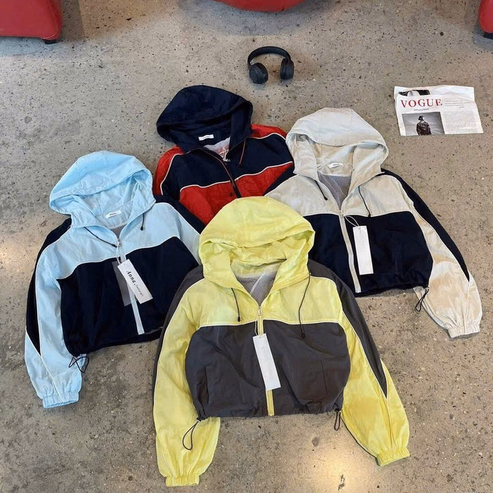 Áo Khoác Gió Nữ Dáng Craptop , Áo Khoác Dù Nhăn Nữ Đẹp 2 Lớp Dày Dặn Phối Màu Xinh Xắn Có Nón T850 - Ảnh 6