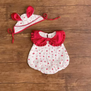 Set Body Viền Bèo Cổ Họa Tiết Hoa Cho Bé Gái Sơ Sinh 1 2 Tuổi Từ 3-11Kg Dành Cho Bé Gái