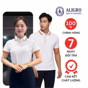 Áo Thun Polo Nam Ngắn Tay Aligro Chất Liệu Cá Sấu Mắt Chim Hoạ Tiết Dệt Lé Cam Sành Điệu Algplo135