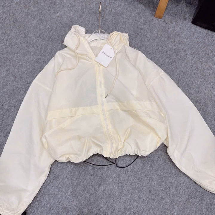 Áo Khoác Dù Nhăn 2 Lớp Trơn Nữ Có Mũ Phối Dây Rút Lai Siêu Xinh Tp38 - Golden Dream - Ảnh 3