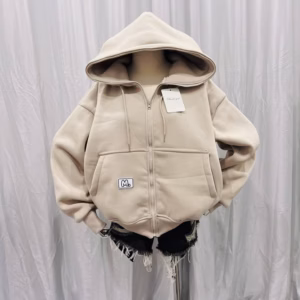 Áo Khoác Hoodie Nam Nữ Có Nón Thiết Kế Khóa Kéo Thêu M Ở Túi - Htm Fashion
