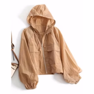 Áo Khoác Dù Nhăn 2 Lớp Nữ Trơn Phối Túi Nắp Có Túi Trong Đủ Size Tp49 - Golden Dream