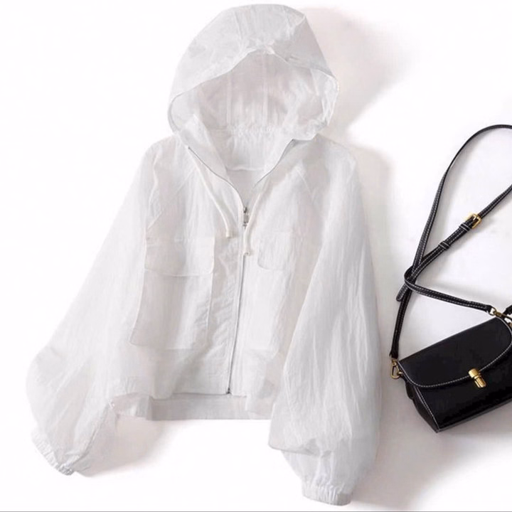 Áo Khoác Dù Nhăn 2 Lớp From Ngắn Phối Túi Hộp Có Nắp Có Túi Trong Ut38 - Ảnh 6