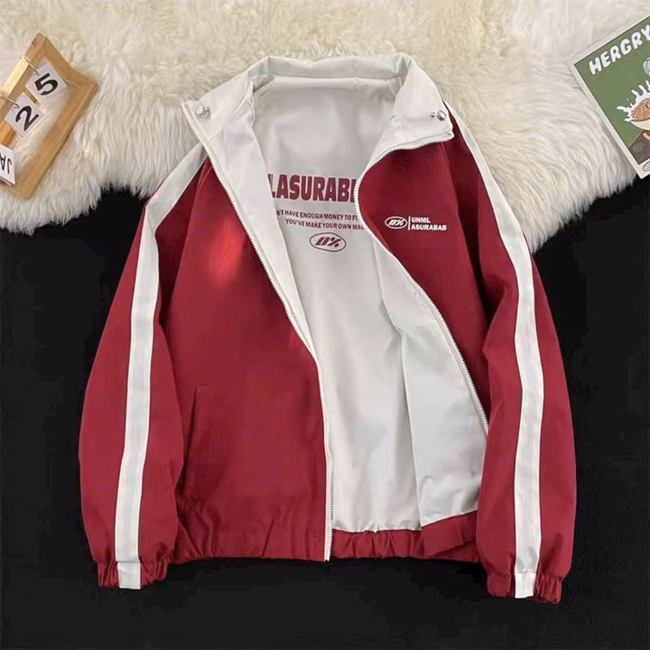 Áo Khoác Dù Unisex Nam Nữ Mặc Được 2 Mặt In Chữ Umme Cổ Cao Ut17 - Ảnh 5