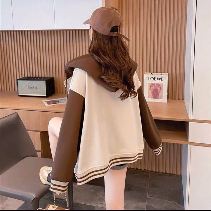 Áo Khoác Nỉ Phối Cúc Bấm Thêu Logo Tròn Bo Viền Unisex Nam Nữ Ut98 - Ảnh 4