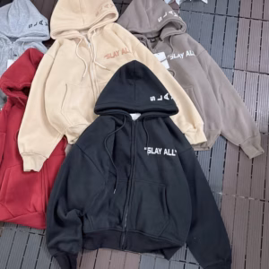 Áo Khoác Hoodie Nỉ Nam Nữ In Chữ Slay All Ở Nón Và Ngực - Htm Fashion