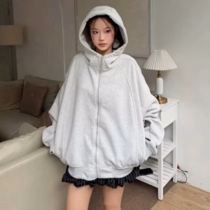 Áo Khoác Nỉ Cặp Đôi Nam Nữ Form To Dày Có Nút Bấm Ở Nón Logo Thêu Ở Ngực - Htm Fashion