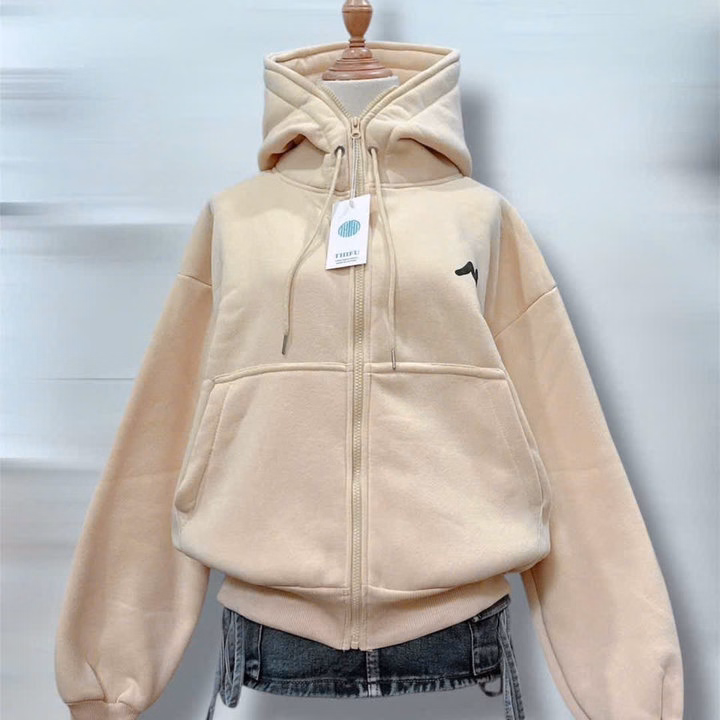Áo Khoác Hoodie Nam Nữ Form Rộn Dáng Dài In Chữ Dumble Ở Nón Có Túi Trong - Htm Fashion - Ảnh 3