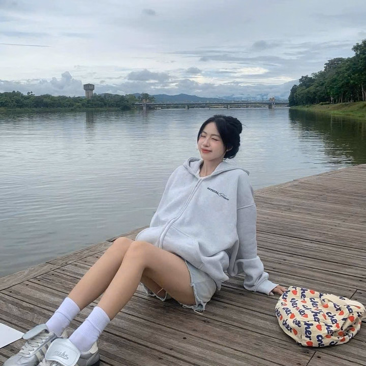 Áo Khoác Hoodie Nam Nữ Thiết Kế Khóa Kéo In Chữ Official 2 Mặt Trươc Sau Áo - Htm Fashion - Ảnh 5