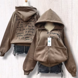 Áo Khoác Hoodie Nam Nữ Có Túi Trong Họa Tiết In Nhiều Chữ Of You Trước Sau Áo - Htm Fashion