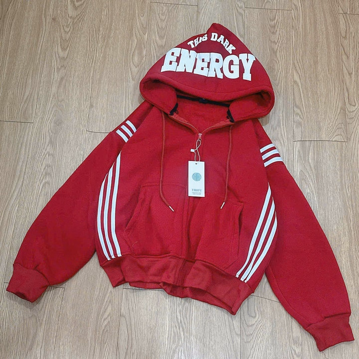 Áo Khoác Nỉ Dệt Energy Mới Về Form Lửng Cổ Cao Nữ, Bo Lưng Chun Co Giãn Thoải Mái 4 Túi Mặc Đẹp - Ảnh 8