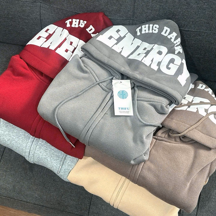 Áo Khoác Nỉ Dệt Energy Mới Về Form Lửng Cổ Cao Nữ, Bo Lưng Chun Co Giãn Thoải Mái 4 Túi Mặc Đẹp - Ảnh 9