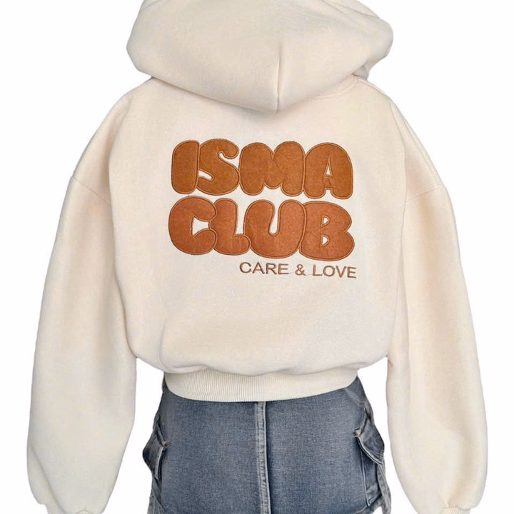 Áo Khoác Nỉ Dệt Logo Club Mới Về Form Lửng Cổ Cao Nữ, Áo Khoác Bo Lưng Chun Co Giãn Thoải Mái 4 Túi Mặc Đẹp - Ảnh 3