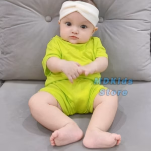 Bộ Quần Áo Thun Lạnh Tay Ngắn Quần Ngắn Mdkids Cho Bé Trai Và Bé Gái 5-15Kg.