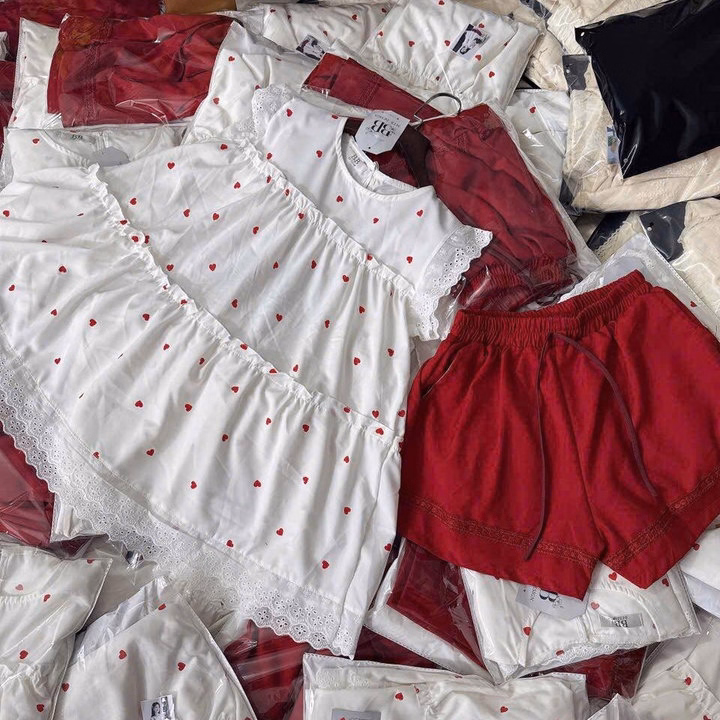 Set Tiểu Thư Phối Ren In Full Form Bbd Mix Quần Đùi Lưng Cao Bt105Re - Ảnh 5