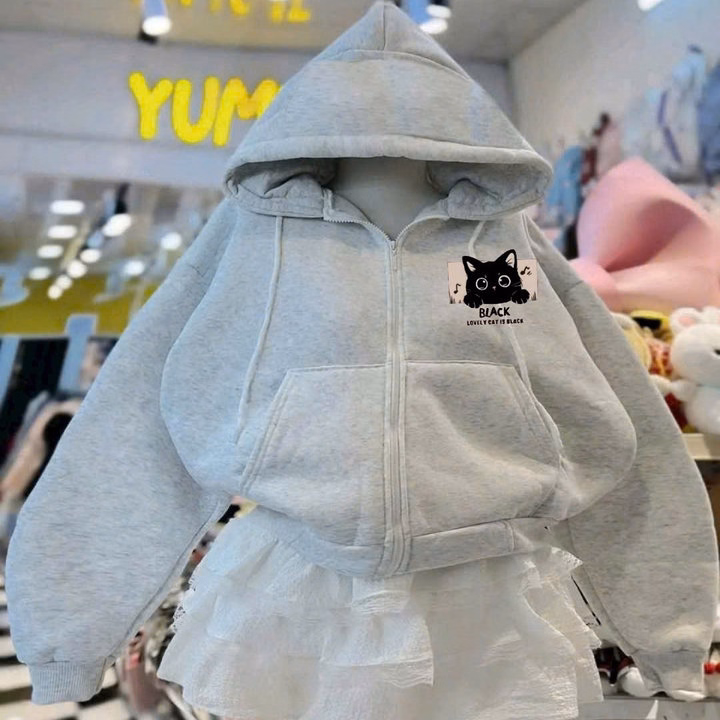 Tổng Hợp Các Mẫu Áo Khoác Nỉ Mùa Đông Form Rộng Tay Dài Nam Nữ Mũ To - Ảnh 6