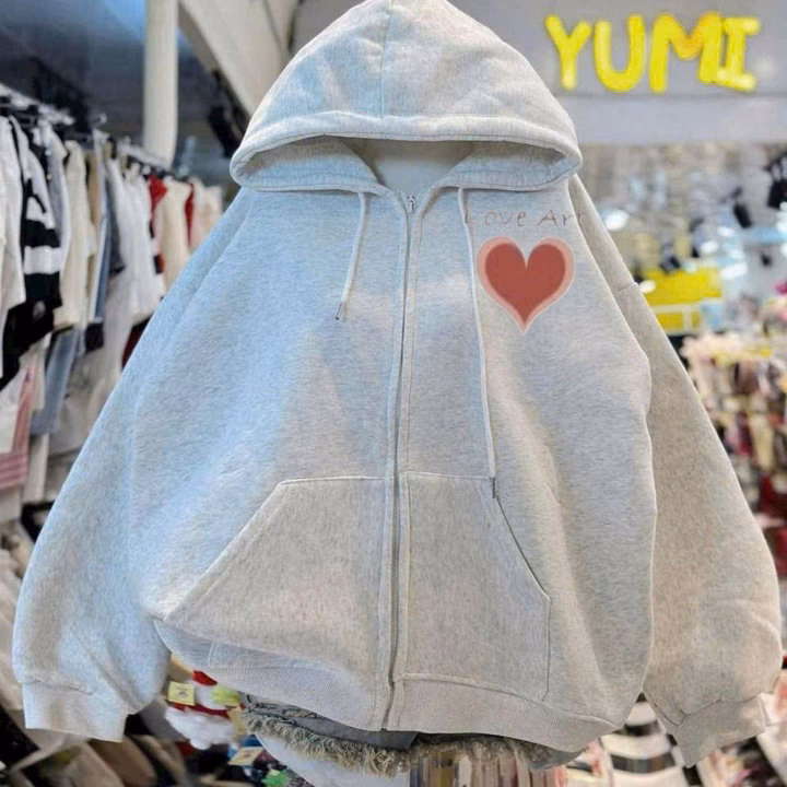 Tổng Hợp Các Mẫu Áo Khoác Nỉ Mùa Đông Form Rộng Tay Dài Nam Nữ Mũ To - Ảnh 7