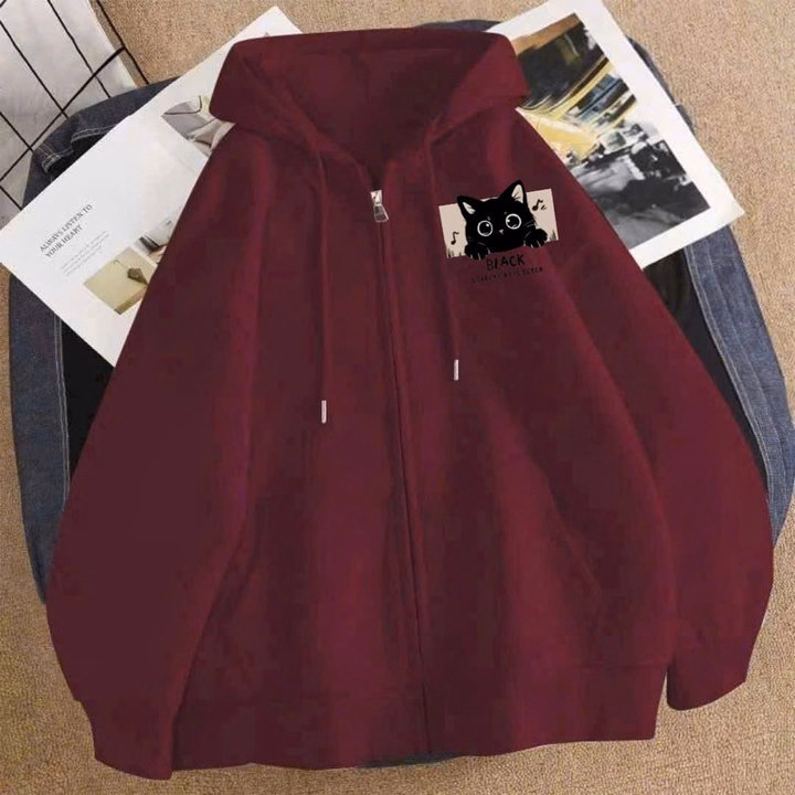 Tổng Hợp Các Mẫu Áo Khoác Nỉ Mùa Đông Form Rộng Tay Dài Nam Nữ Mũ To - Ảnh 4