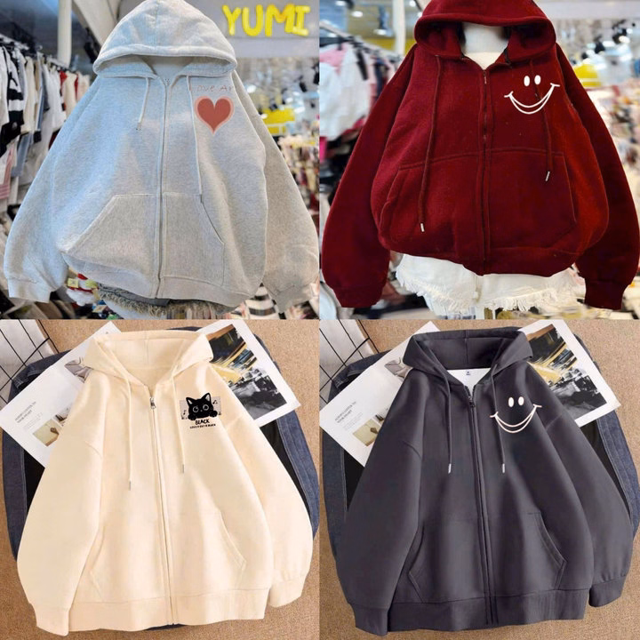 Tổng Hợp Các Mẫu Áo Khoác Nỉ Mùa Đông Form Rộng Tay Dài Nam Nữ Mũ To