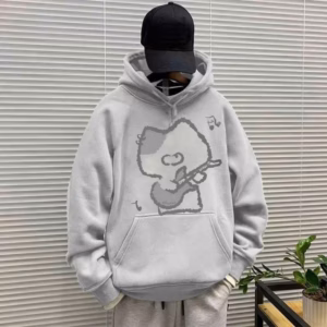 Áo Hoodie Mùa Đông Form Rộng Mũ 2 Lớp Nam Nữ Dài Tay- Mèo Đánh Đàn Hodie