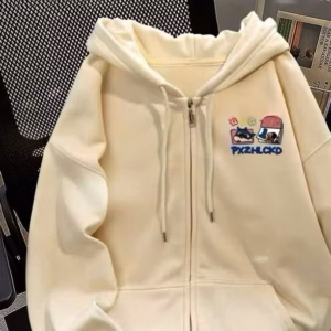 007 Áo Khoác Nỉ Form Rộng In Hình Shin Trước Sau