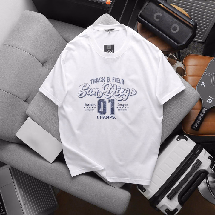 Áo Thun Cổ Tròn Thiết Kế Cao Cấp Sandiego Chất Cotton- Thời Trang Hc - Ảnh 2