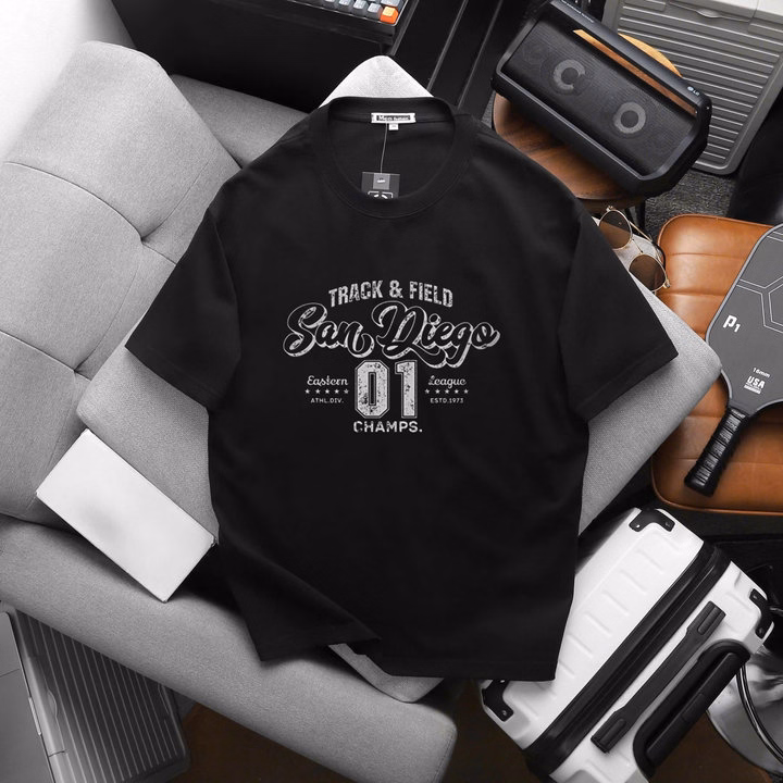 Áo Thun Cổ Tròn Thiết Kế Cao Cấp Sandiego Chất Cotton- Thời Trang Hc - Ảnh 3