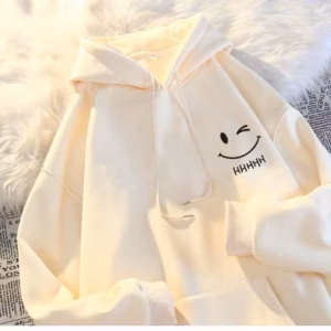 014 Áo Hoodie Nỉ Unisex Form Rộng In Mặt Cười Hhh
