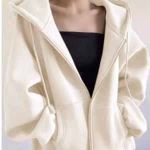 019 Áo Khoác Nỉ Unisex Form Rộng In Hình Thỏ Con Đáng Yêu