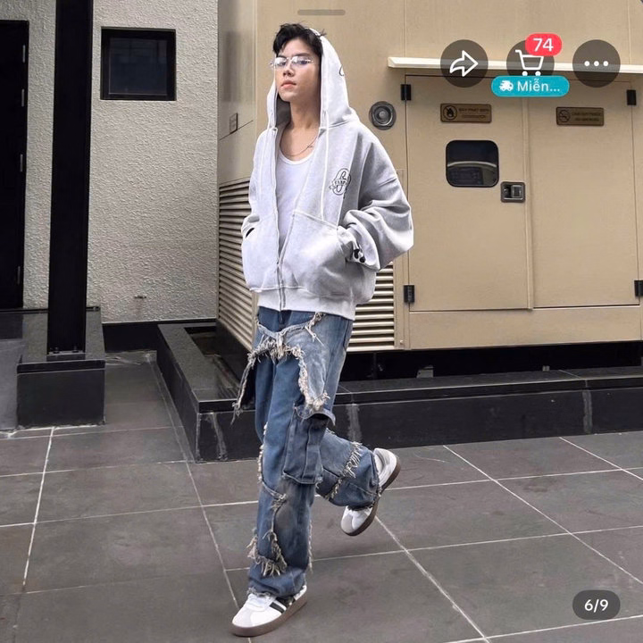 Áo Khoác Hoodie Nam Nữ Form To In Số 69 Chất Nỉ Bông Có Dây Kéo Phao - Htm Fashion - Ảnh 6