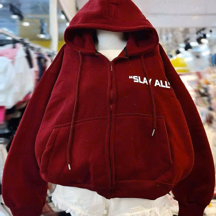 Tổng Hợp Áo Khoác Mùa Đông Nam Nữ Mũ 2 Lớp -Màu Đỏ - Ảnh 3