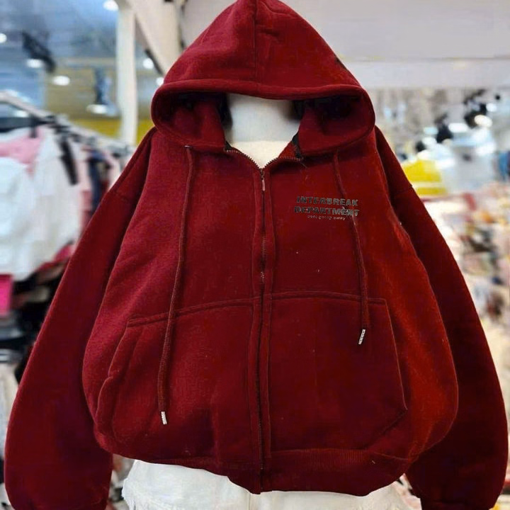 Tổng Hợp Áo Khoác Mùa Đông Nam Nữ Mũ 2 Lớp -Màu Đỏ - Ảnh 6