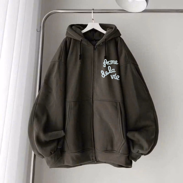 Tổng Hợp Áo Khoác Nỉ Hoodie Mùa Đông Nam Nữ- Chữ Dela - Ảnh 4