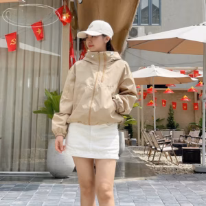 Áo Gió Kaki Nữ Phối 2 Khóa Thời Trang -Chipxinhxk