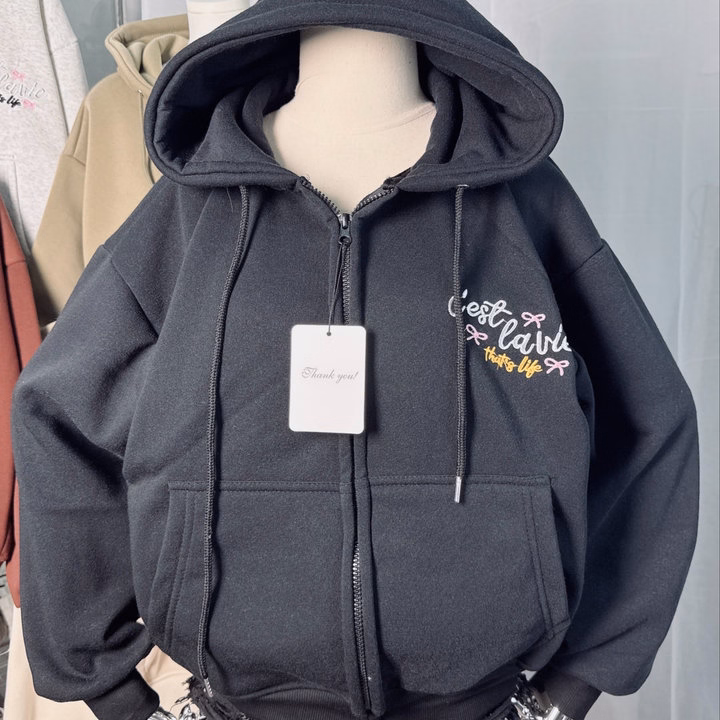 Áo Khoác Nỉ Xk Form To Dày Dặn Thêu Cestlavie Chất Nỉ Dày Mịn Nón To - Htm Fashion